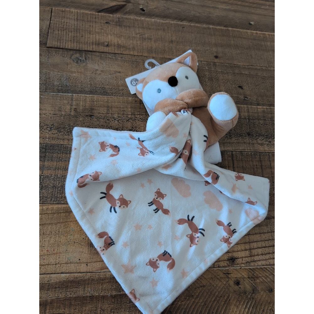 Rene Rave Blankie Baby Lovey Brown Fox Plush + Security Blanket